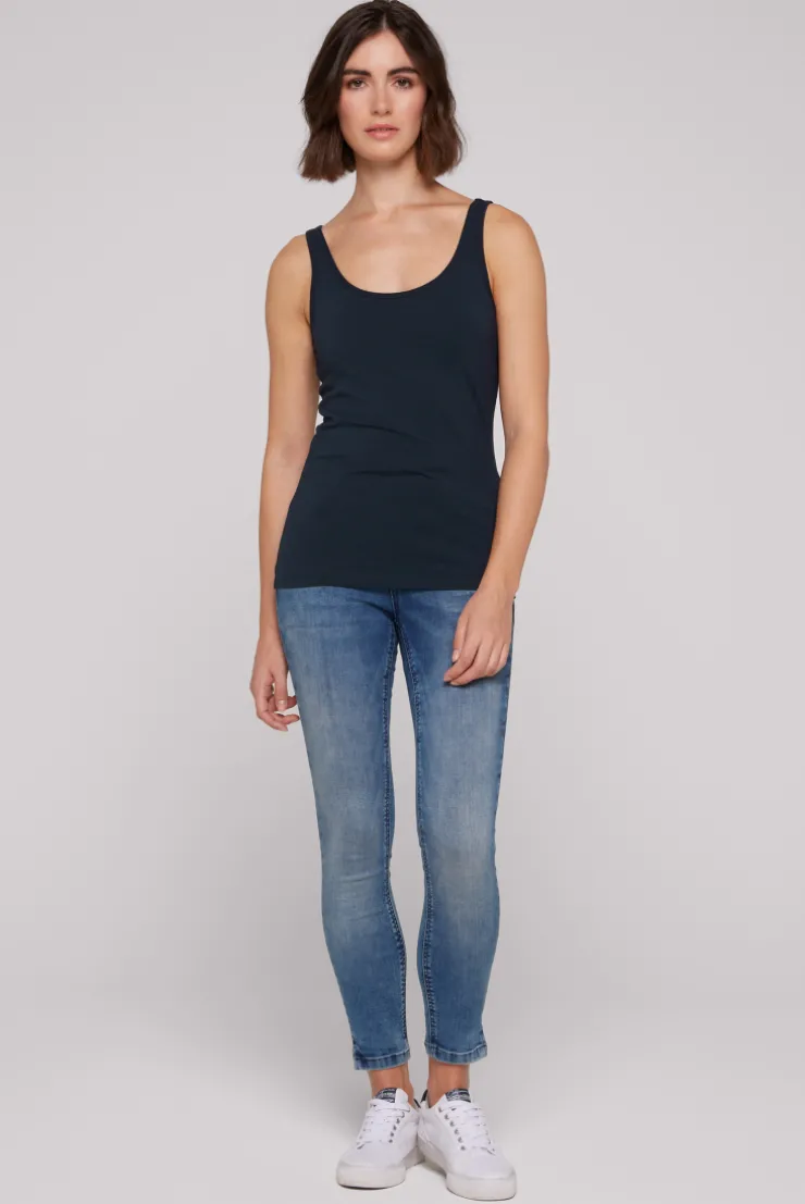 CAMP DAVID & SOCCX Basic Top mit Mini Logo Print blue navy bluenavy Shop