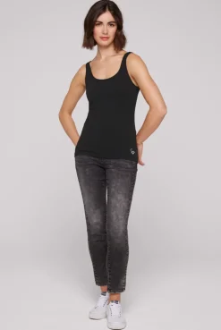 CAMP DAVID & SOCCX Basic Top mit  Mini Logo Print black Store