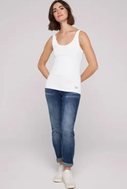 CAMP DAVID & SOCCX Basic Top mit Mini Logo Print opticwhite Discount