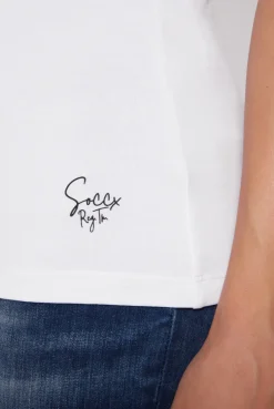 CAMP DAVID & SOCCX Basic Top mit Mini Logo Print opticwhite Discount