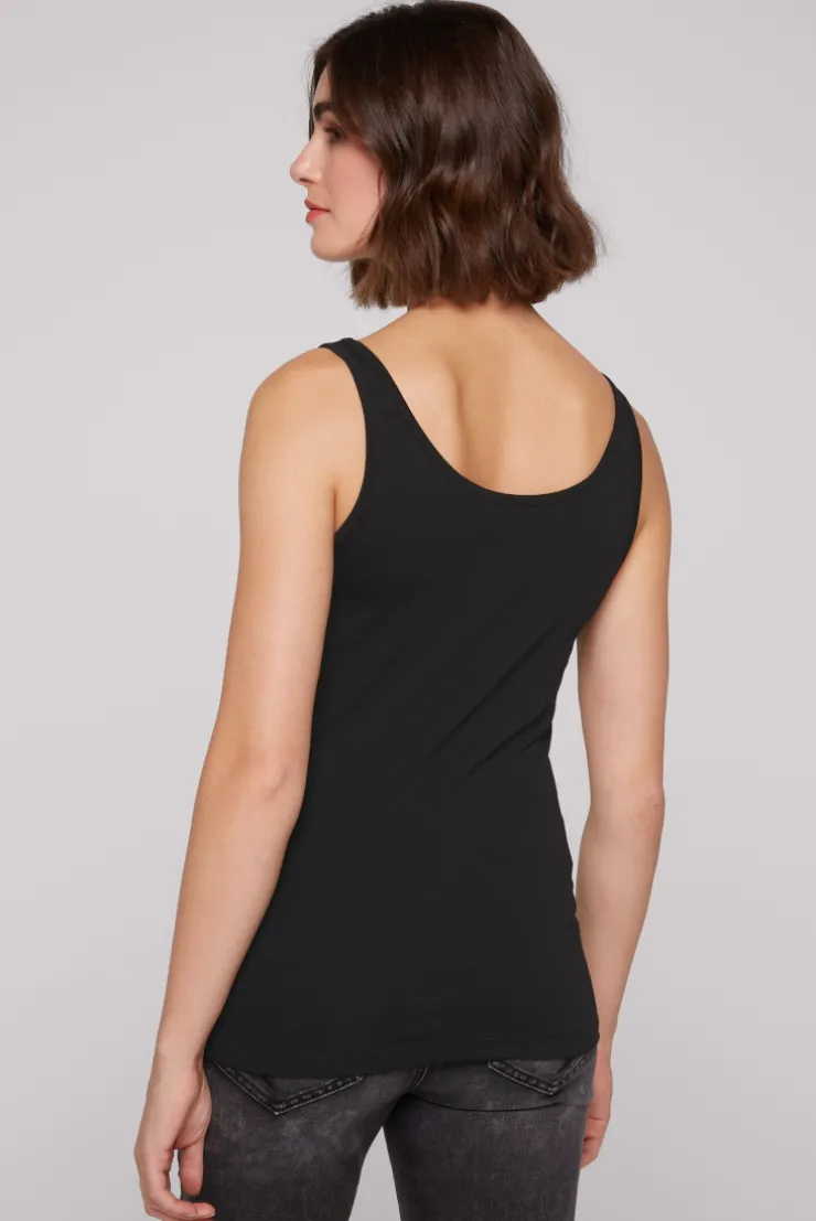 CAMP DAVID & SOCCX Basic Top mit Mini Logo Print black Fashion