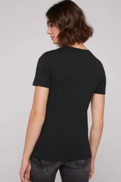 CAMP DAVID & SOCCX Basic T-Shirt mit Logo Print black Cheap