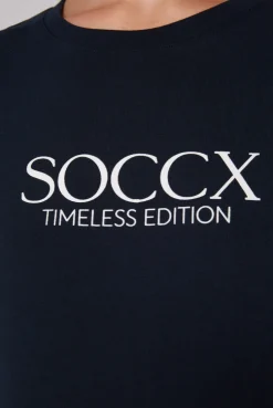 CAMP DAVID & SOCCX Basic T-Shirt mit Logo Print blue navy bluenavy New