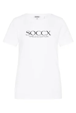 CAMP DAVID & SOCCX Basic T-Shirt mit Logo Print opticwhite Cheap