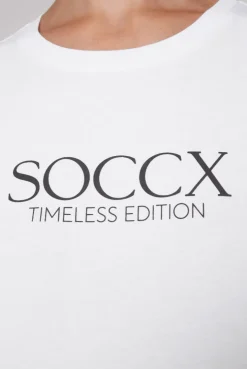 CAMP DAVID & SOCCX Basic T-Shirt mit Logo Print opticwhite Cheap