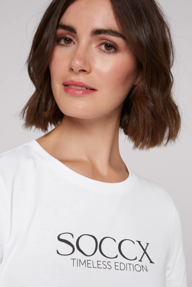 CAMP DAVID & SOCCX Basic T-Shirt mit Logo Print opticwhite Best