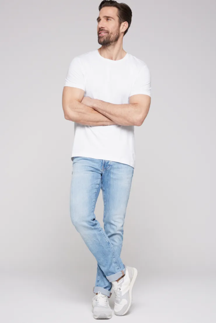 CAMP DAVID & SOCCX Basic T-Shirt mit Rundhalsausschnitt, Doppelpack optic white / optic white opticwhite Best Sale