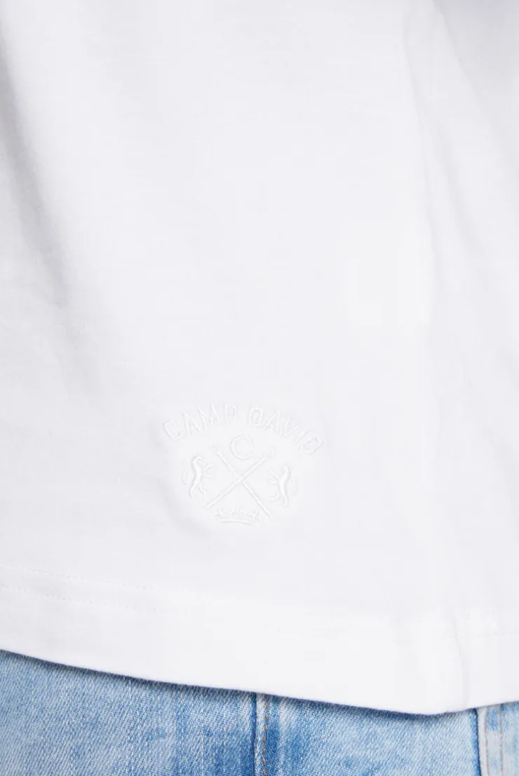 CAMP DAVID & SOCCX Basic T-Shirt mit Rundhalsausschnitt, Doppelpack optic white / optic white opticwhite Best Sale