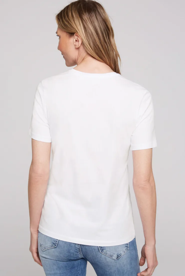 CAMP DAVID & SOCCX Basic T-Shirt mit Rundhalsausschnitt opticwhite Flash Sale