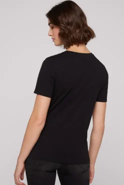 CAMP DAVID & SOCCX Basic T-Shirt mit V-Ausschnitt und Logo black Clearance