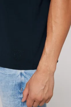 CAMP DAVID & SOCCX Basic T-Shirt mit V-Neck, Doppelpack blue navy / blue navy bluenavy Flash Sale