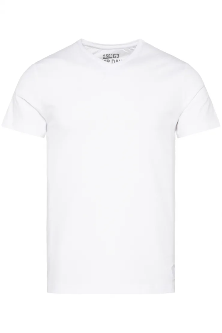 CAMP DAVID & SOCCX Basic T-Shirt mit V-Neck, Doppelpack optic white / optic white opticwhite Outlet