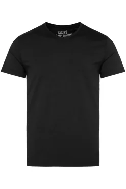 CAMP DAVID & SOCCX Basic T-Shirt mit V-Neck, Doppelpack / black Best Sale