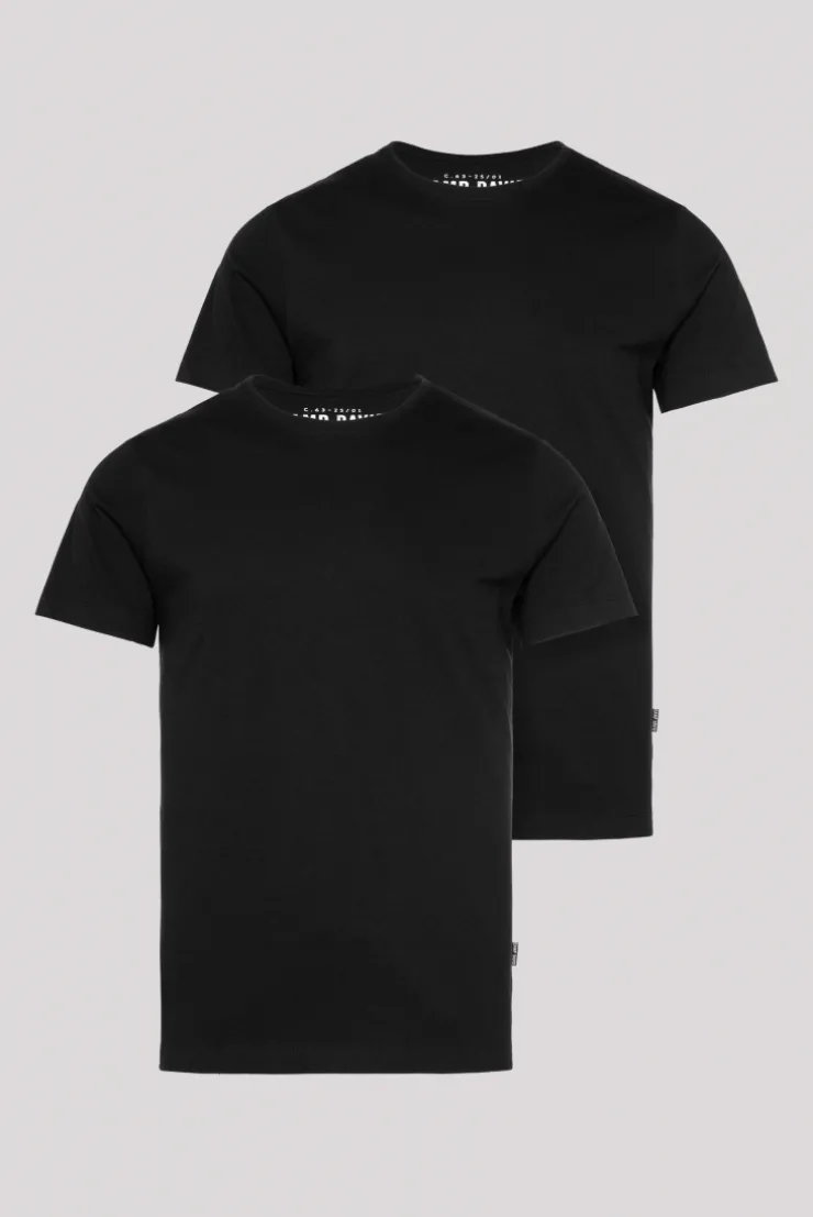 CAMP DAVID & SOCCX Basic T-Shirt Rundhals 2er-Pack black Cheap