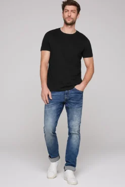 CAMP DAVID & SOCCX Basic T-Shirt Rundhals 2er-Pack black Cheap