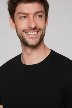 CAMP DAVID & SOCCX Basic T-Shirt Rundhals 2er-Pack black Cheap