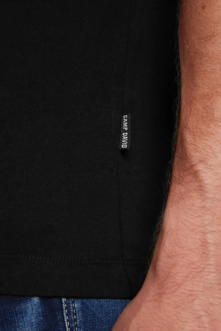 CAMP DAVID & SOCCX Basic T-Shirt Rundhals 2er-Pack black Cheap