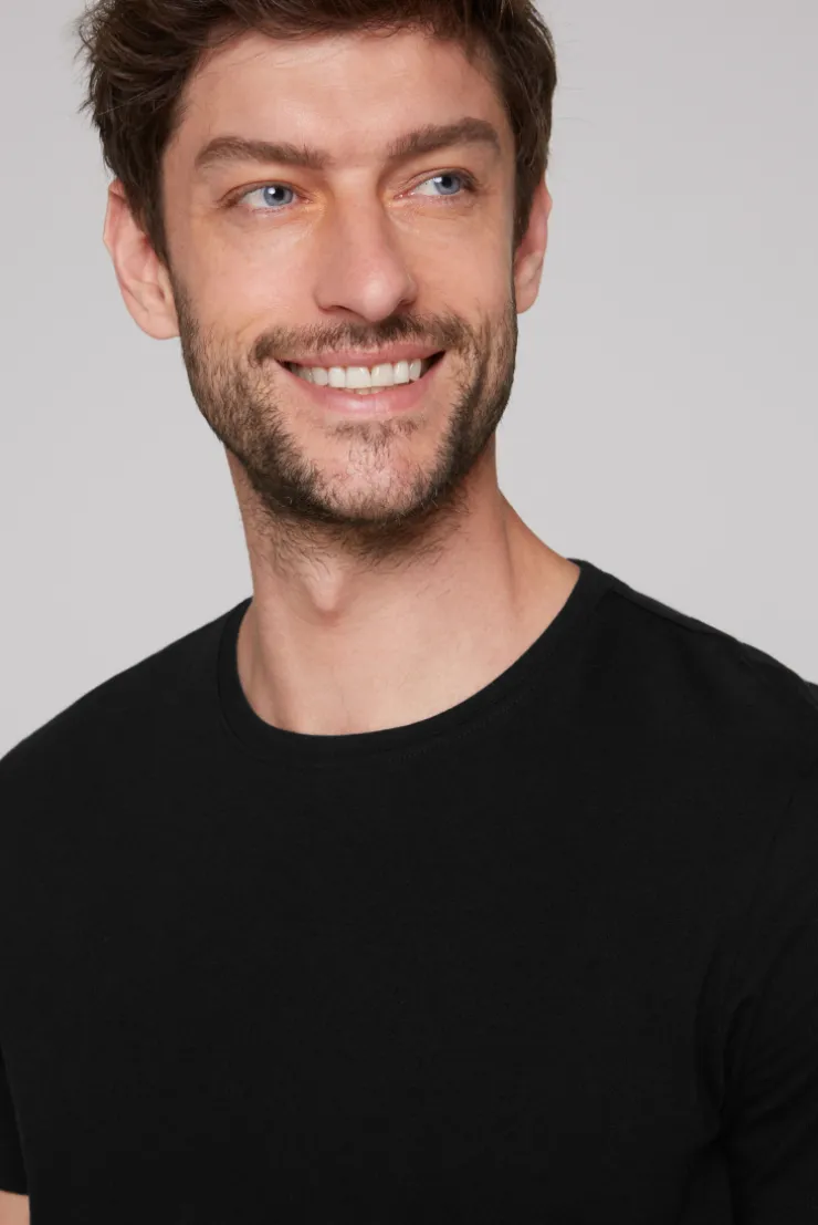 CAMP DAVID & SOCCX Basic T-Shirt Rundhals 2er-Pack black Fashion