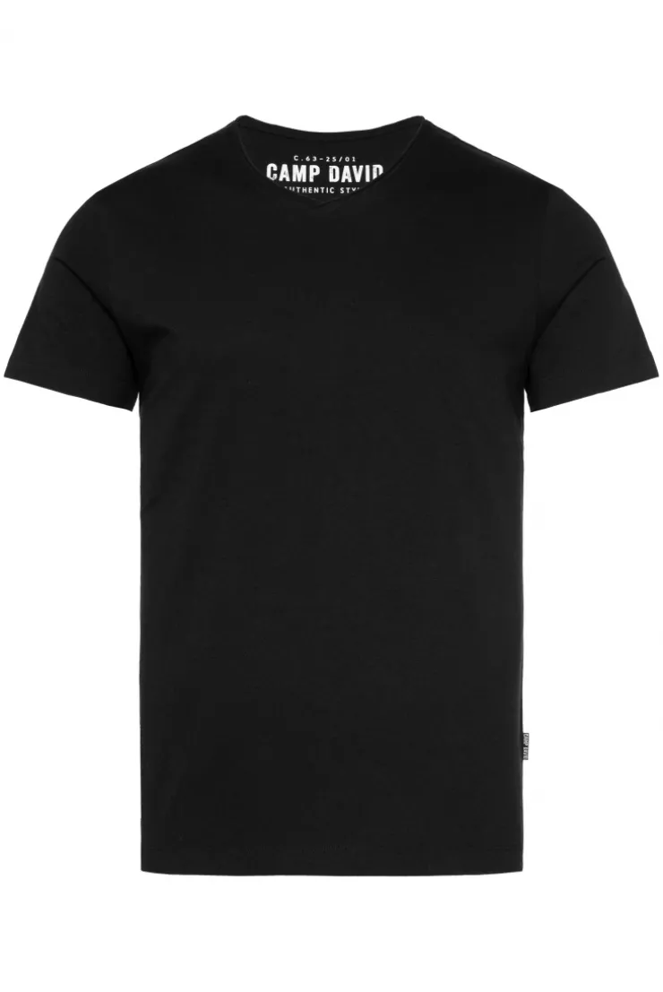 CAMP DAVID & SOCCX Basic T-Shirt V-Neck 2er-Pack black Online