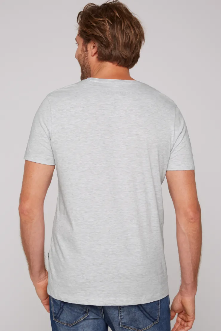 CAMP DAVID & SOCCX Basic T-Shirt V-Neck 2er-Pack grey melange greymelange Flash Sale