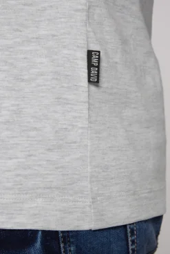CAMP DAVID & SOCCX Basic T-Shirt V-Neck 2er-Pack grey melange greymelange Flash Sale