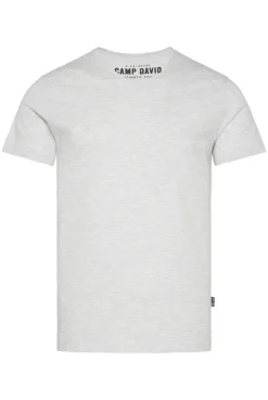 CAMP DAVID & SOCCX Basic T-Shirt V-Neck 2er-Pack grey melange greymelange Flash Sale