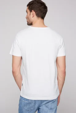 CAMP DAVID & SOCCX Basic T-Shirt V-Neck mit Used-Kante opticwhite Online