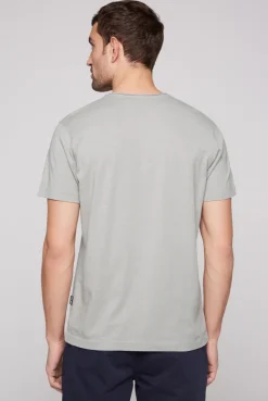 CAMP DAVID & SOCCX Basic T-Shirt V-Neck mit Used-Kante polo grey pologrey Online