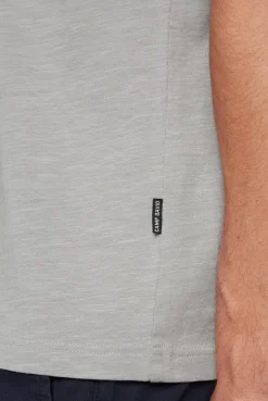 CAMP DAVID & SOCCX Basic T-Shirt V-Neck mit Used-Kante polo grey pologrey Best