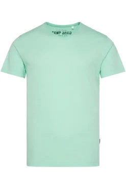 CAMP DAVID & SOCCX Basic T-Shirt V-Neck mit Used-Kante sun aqua sunaqua New
