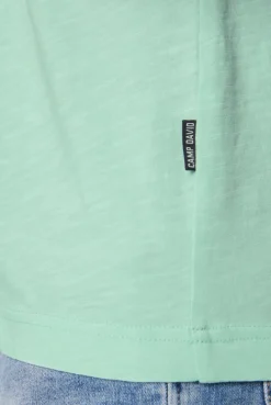 CAMP DAVID & SOCCX Basic T-Shirt V-Neck mit Used-Kante sun aqua sunaqua New