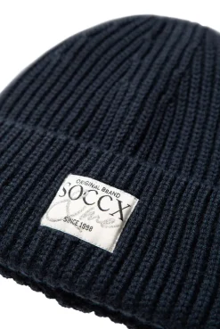 CAMP DAVID & SOCCX Beanie in Rippstrick mit Label Patch blue navy bluenavy Outlet