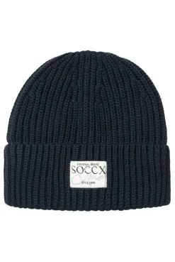 CAMP DAVID & SOCCX Beanie in Rippstrick mit Label Patch blue navy bluenavy Outlet