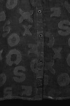 CAMP DAVID & SOCCX Bluse Oil Dyed mit Intarsia-Muster black Shop