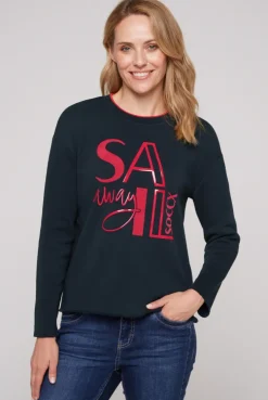 CAMP DAVID & SOCCX Bonded Sweatshirt mit Glossy-Print blue navy bluenavy Cheap