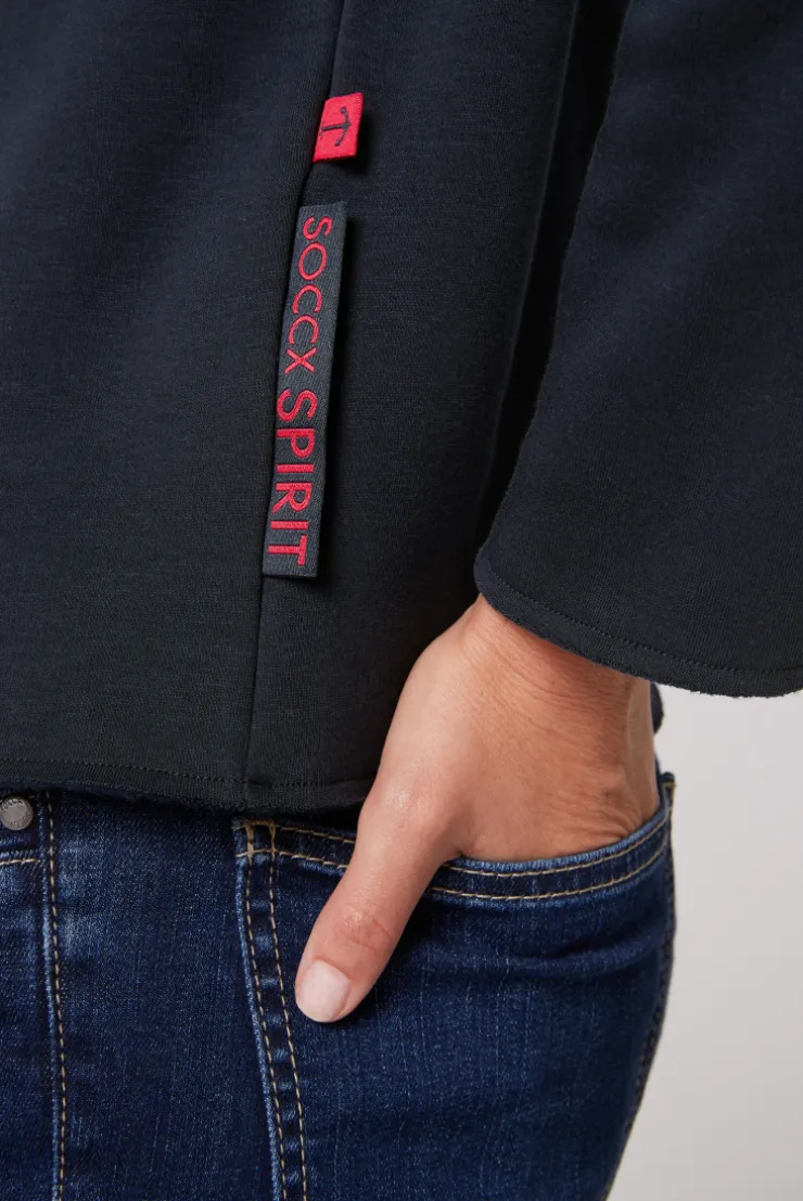 CAMP DAVID & SOCCX Bonded Sweatshirt mit Glossy-Print blue navy bluenavy Cheap