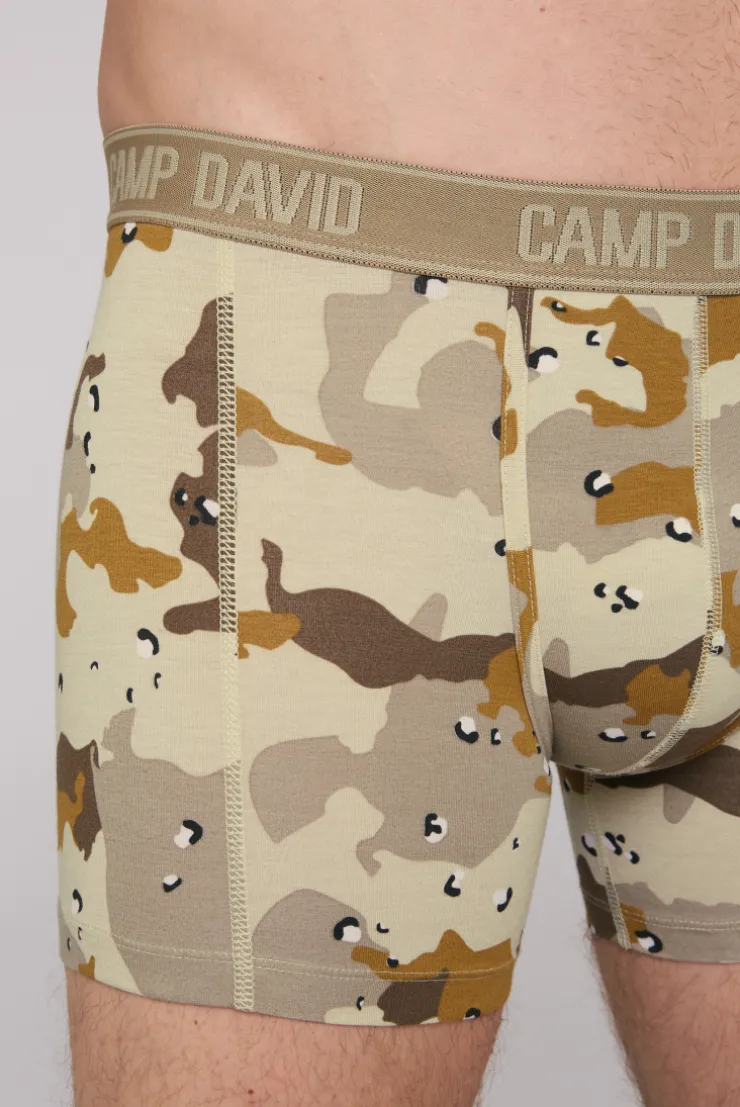 CAMP DAVID & SOCCX Boxershorts mit All Over Print, 2er-Pack desert / light khaki Fashion