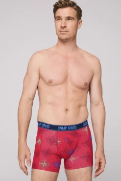 CAMP DAVID & SOCCX Boxershorts mit All Over Print, 2er-Pack electric blue / red Cheap
