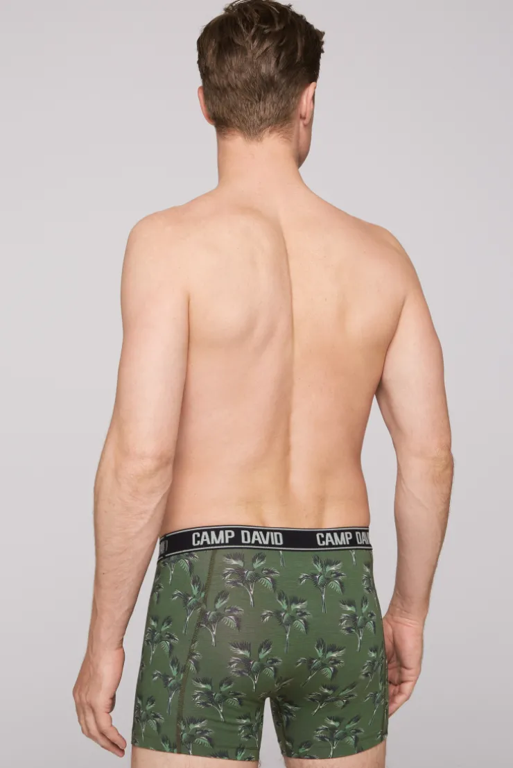 CAMP DAVID & SOCCX Boxershorts mit All Over Print, 2er-Pack khaki / aqua Best Sale