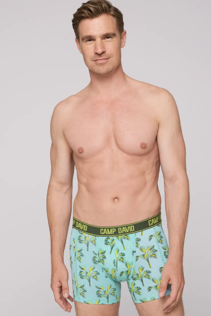 CAMP DAVID & SOCCX Boxershorts mit All Over Print, 2er-Pack khaki / aqua Best Sale