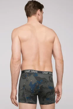 CAMP DAVID & SOCCX Boxershorts mit All Over Print, 2er-Pack light blue / anthra Sale