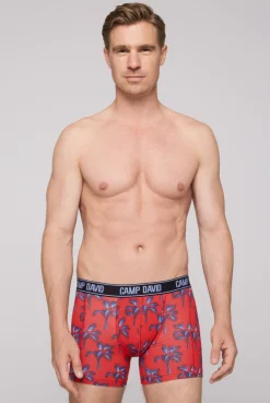 CAMP DAVID & SOCCX Boxershorts mit All Over Print, 2er-Pack surf grey / red Best Sale