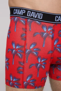 CAMP DAVID & SOCCX Boxershorts mit All Over Print, 2er-Pack surf grey / red Best Sale