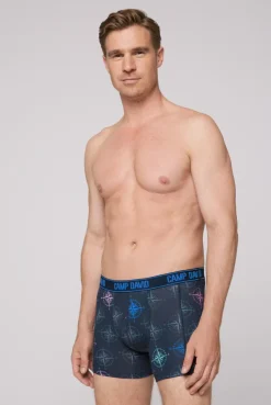 CAMP DAVID & SOCCX Boxershorts mit All Over Print, 2er-Pack blue navy / sun aqua Cheap