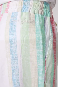 CAMP DAVID & SOCCX Bunt gestreifte Leinenhose multi color multicolor Sale