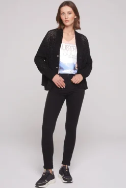 CAMP DAVID & SOCCX Chenille-Cardigan mit Strickmuster black Shop