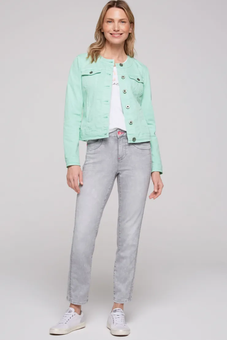 CAMP DAVID & SOCCX Coloured Jeansjacke JE:SSY minty leaf washed mintyleafwashed Clearance