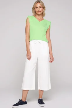 CAMP DAVID & SOCCX Culotte aus Leinen mit Elastikbund opticwhite Sale