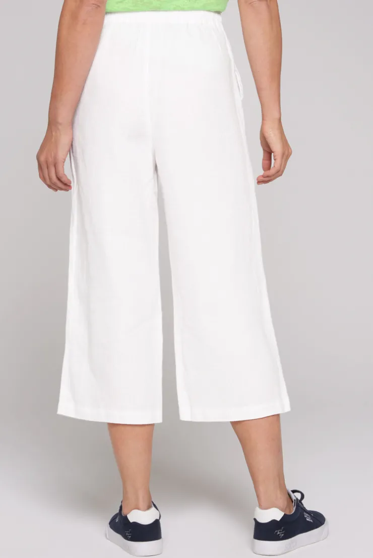 CAMP DAVID & SOCCX Culotte aus Leinen mit Elastikbund opticwhite Sale