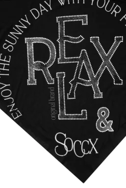 CAMP DAVID & SOCCX Dreieckstuch im Materialmix mit Artwork black Online